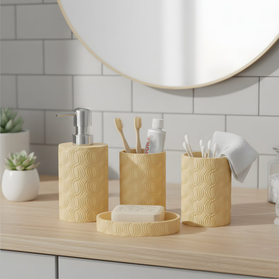 Ceramic Bathroom Set - 4 Pcs